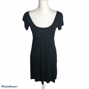 Three Dots Scoop Neck Black Dress Medium